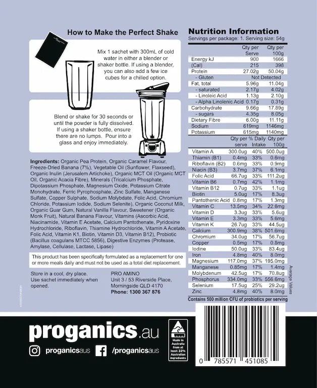 Nutrition Information Panel