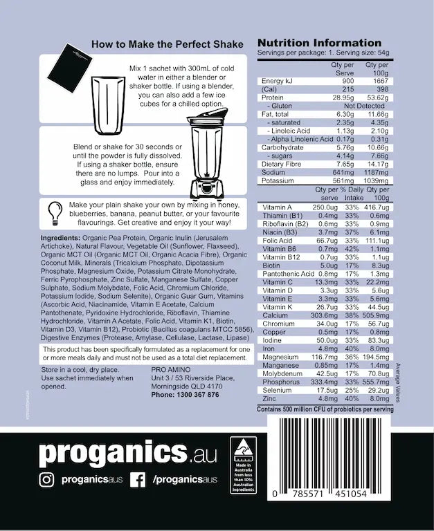 Nutrition Information Panel