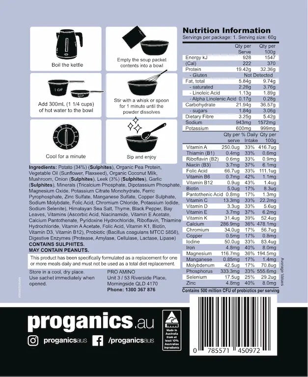 Nutrition Information Panel