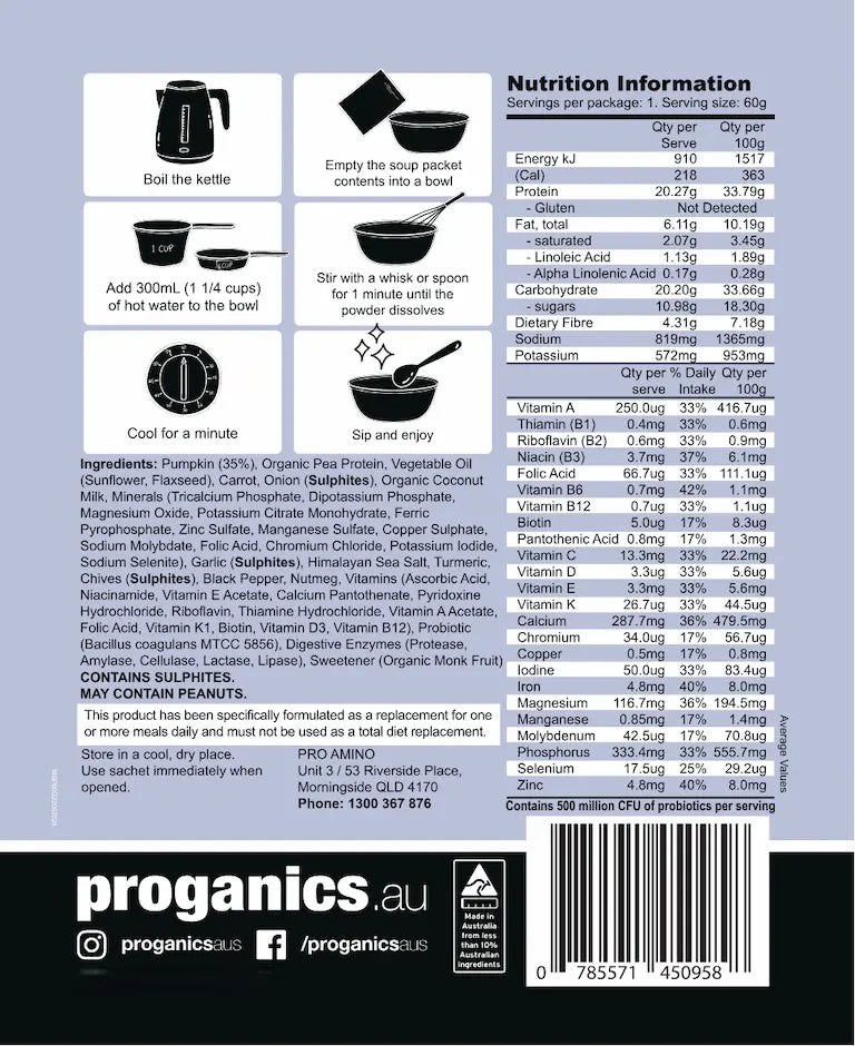 Nutrition Information Panel