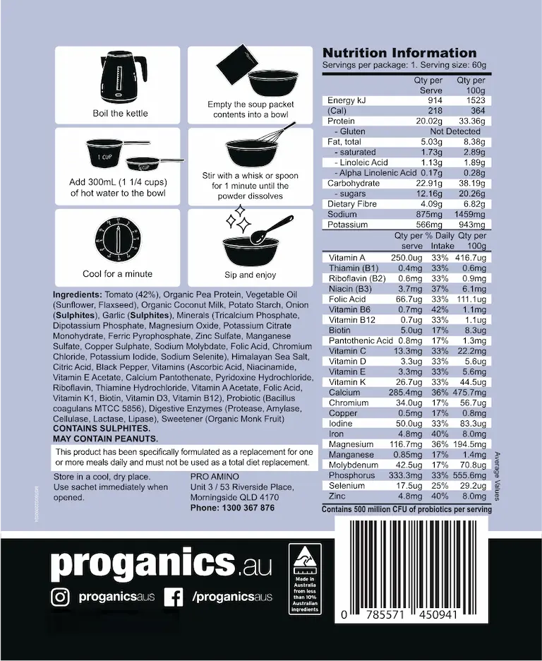 Nutrition Information Panel